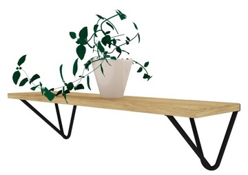 PÓŁKA LOFT RUSTYKAL INDUSTRIAL PODPÓRKA WIRE 80CM