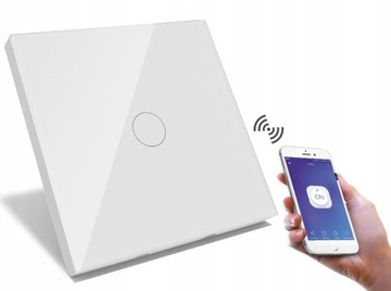 WŁĄCZNIK DOTYKOWY SZKLANY WIFI BEZ NEUTRALNEGO