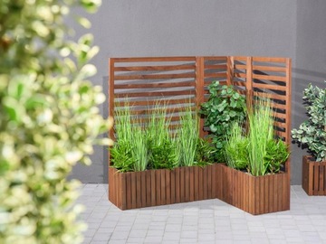 Большая садовая горшка прямоугольная пластиковая вставка 3x18l терраса садовый балкон