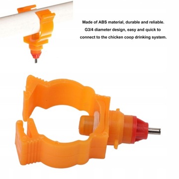 100 шт. ниппельные поилки для курицы, пружинная байонетная поилка из АБС-пластика G3/4