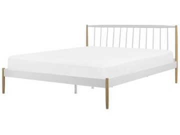 Łóżko metalowe rama stelaż 180x200 białe