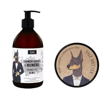 LAQ DOBERMAN ZESTAW ŻEL 8w1 500ml + MASEŁKO 50ml