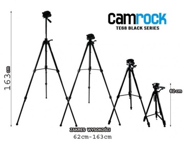 Штатив Camrock TE68 Black 168 см, черный
