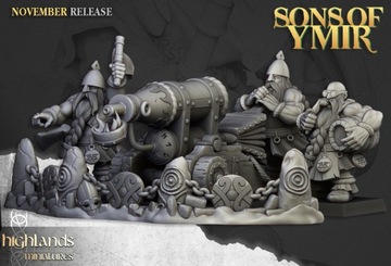 Artillery Set #4 - Dwarf Flamethrower - Druk 3D