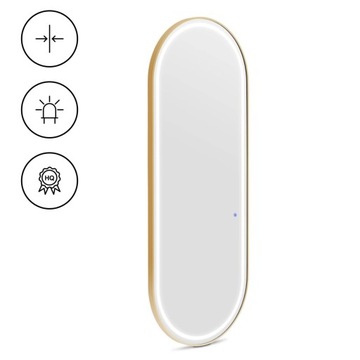 KONSOLA FRYZJERSKA - OŚWIETLENIE LED - WYJĄTKOWO PŁASKIE LUSTRO - OWALNA -