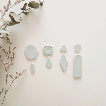 Мягкие керамические серьги, режущие форму сердца, радужную неправильную геометрическую форму