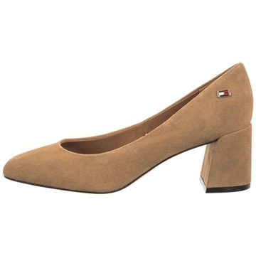 Buty Czółenka Zamszowe Damskie Tommy Hilfiger Suede Khaki