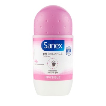 Sanex Dezodorant Roll On dla Kobiet Invisible 50 ml