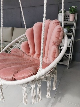 ПОДВЕСНОЙ СТУЛ С НАБОРОМ ПОДУШЕК-РАКУШОК/ЦВЕТОВ