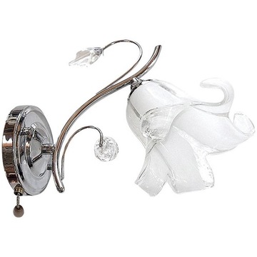 Kinkiet LAMPA ścienna szklana chrom