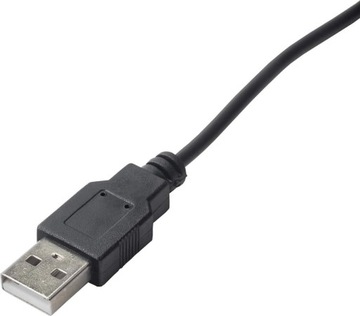 Kabel USB USBA DC 5.5 x 2.1 mm 0.8 m Czarny