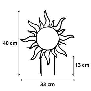 Podpórki do kwiatów roślin podpórka podpora pergola SŁOŃCE L - 40cm