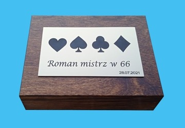 Коробка для карт + гравировка на латуни