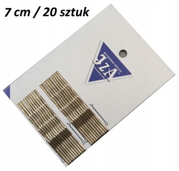 Wsuwki metalowe do koków upięć fryzur włosów złote 7 cm / 20 szt IzA