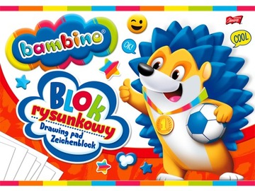 BAMBINO Szkolny BLOK RYSUNKOWY A4 20 kartek biały 80 g na PLASTYKĘ