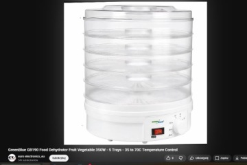 БОЛЬШАЯ СУШИЛКА ДЛЯ ГРИБОВ, ФРУКТОВ, ТРАВ, ЕДЫ FOOD POWERFUL 5 SIT 250W