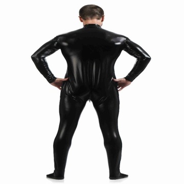 Zentai Body Metallic Spandex Body XL Czarny