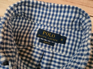 POLO RALPH LAUREN Koszula Męska w Kratkę Slim Fit Logo r. M