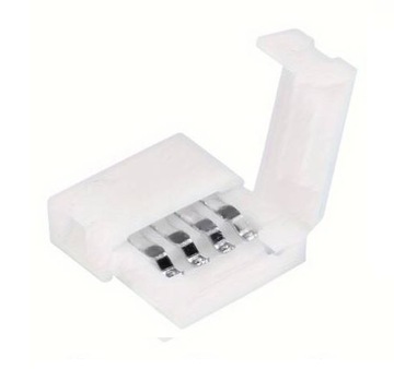 ZŁĄCZKA PROSTA do TAŚM LED RGB 10mm - ŁĄCZNIK 2-stronny 4 PINY