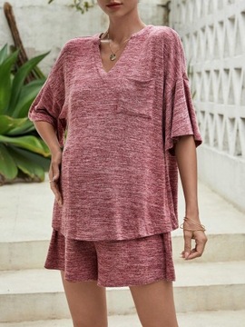 SHEIN Бордовый КОМПЛЕКТ ШОРТЫ БЛУЗКА _ L