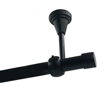 Karnisz pojedynczy METAL SUFITOWY 19mm CZARNY MAT 200cm LUNA BEZ KÓŁEK