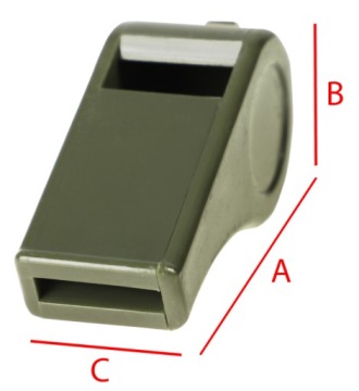 EDC Судейская сигнализация Свисток для мяча Громкий ремешок DOMINATOR из АБС-пластика Оливковый