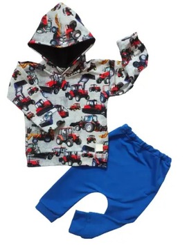 Dres Traktory z chabrowym rozmiar 104
