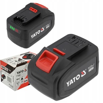 АККУМУЛЯТОР YATO АККУМУЛЯТОР ДЛЯ ЗАРЯДНОГО УСТРОЙСТВА LI-ON 18V 6Ah 6.0Ah FAST