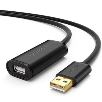 UGREEN US103 Удлинительный кабель USB 2.0 5м черный