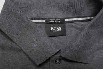 Hugo Boss modern fit polo szara koszulka męska pima XL