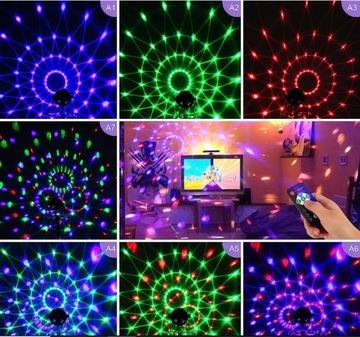 Дискосветодио дный шар + RGB светильники с пультом дистанционного управления для карнавальных проекторов, лазеров, дискотек