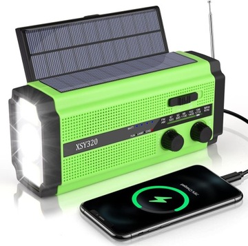 PRZENOŚNE RADIO SOLARNE KORBOWE POWERBANK RYBY BIWAK