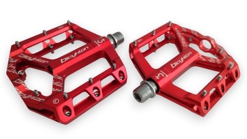 ПЕДАЛИ ПЛАТФОРМА BICYKLON DX1 — КРАСНЫЕ # LIGHT 305 г DH FR DIRT ENDURO MTB