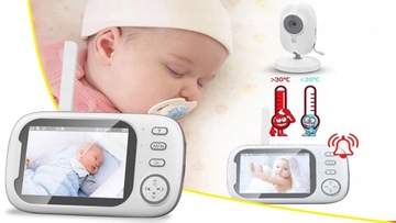 ЭЛЕКТРОННАЯ НЯНЯ ПРЯМАЯ КАМЕРА НОЧНОЙ РЕЖИМ IPS HD ТЕРМОМЕТР 2000МАЧ