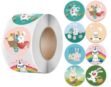 Naklejki WIELKANOC 100sztuk DUŻE 2,5cm