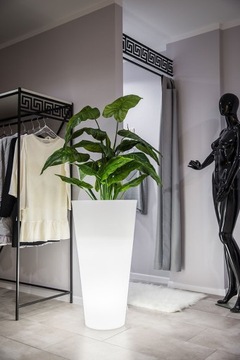 Donica podświetlana LED, ogrodowa 90cm ZIMNA - elegancki dodatek do ogrodu