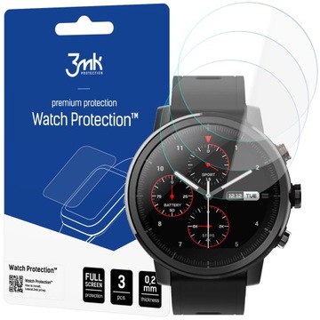 ZESTAW 3x FOLIA OCHRONNA 3MK NA EKRAN DO XIAOMI AMAZFIT STRATOS PLUS