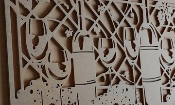 Ażurowy panel ścienny-kuchnia - restauracja