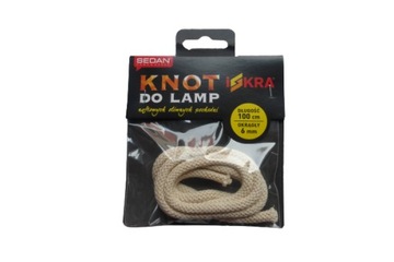 Knot do lamp pochodni okrągły 6mm 100cm 1m bawełna