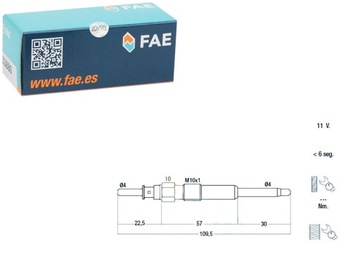 ŚWIECA ŻAROWA FAE 1855079J50000 1855079J50 1002266