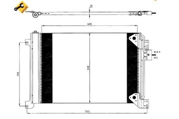 KONDENZÁTOR CHLADIČ KLIMATIZACE NRF 41214450 4334