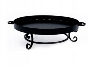 GRILL TRÓJNÓG OGRODOWY RUSZT INOX PALENISKO 80.KOCIOŁEK EMALIOWANY 8L