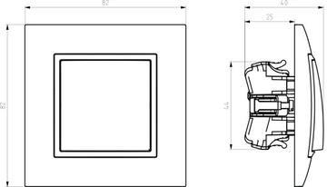 Одиночная рамка Белый Ospel Aria - R-1U/00