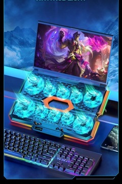 ОХЛАЖДАЮЩАЯ ПОДСТАВКА ДЛЯ НОУТБУКА 12–17 ФУТОВ, 10 вентиляторов