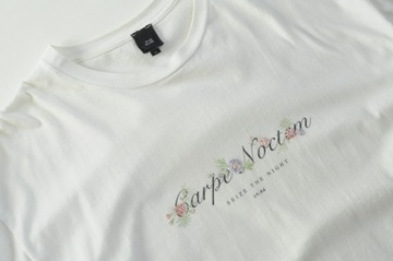 RIVER ISLAND T-shirt w bieli CARPE NOCTEM XL