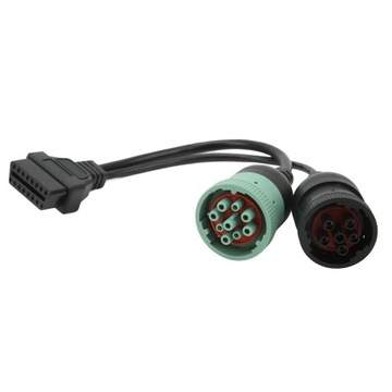 Кабель-адаптер OBD2 6-контактный J1708 9-контактный J1939 16,9 см