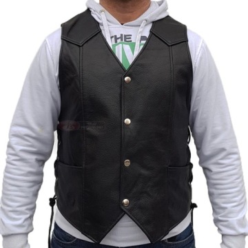 Мотоциклетный кожаный жилет Live to Ride 4XL