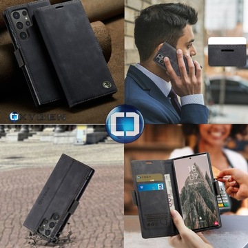 Кожаный чехол-кобура OXYGEN Book для Samsung Galaxy S24 Ultra 5G