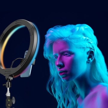 RGB LED КОЛЬЦО ДЛЯ СЕЛФИ КОЛЬЦОВАЯ ЛАМПА ДИСТАНЦИОННЫЙ ШТАТИВ + ДЕРЖАТЕЛЬ ДЛЯ ТЕЛЕФОНА 21