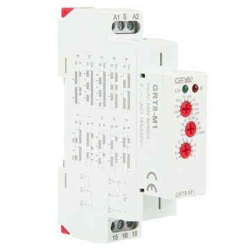 PRZEKAŹNIK CZASOWY OPÓŹNIONY GRT8-M1 AC230V 1,3W